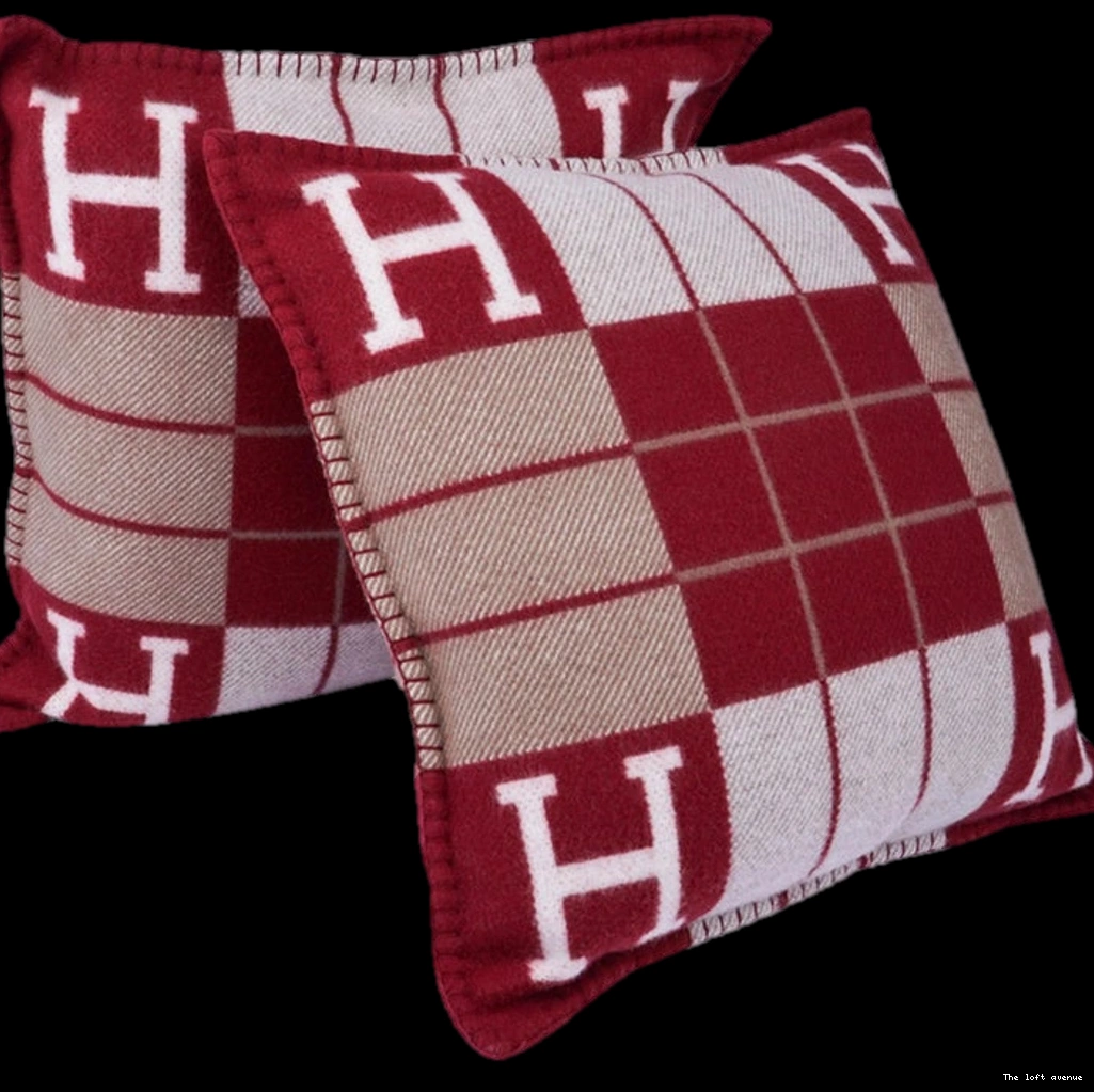 STRIPE PILLOW WOOL HERMES THROW 0722